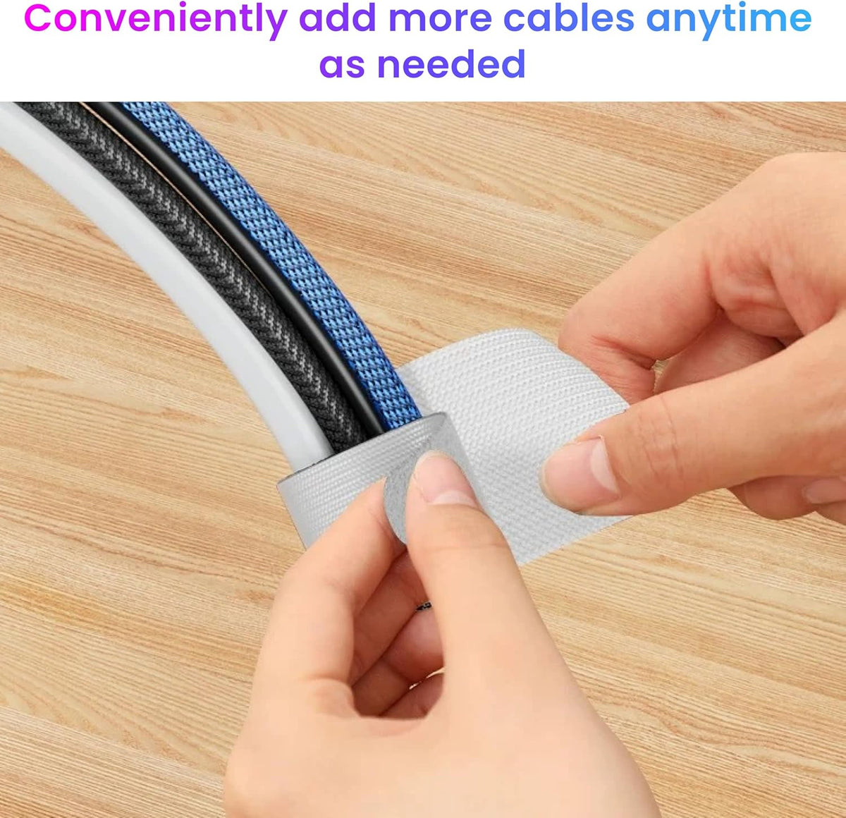 Hook and Loop Cable Ties, 40Pcs