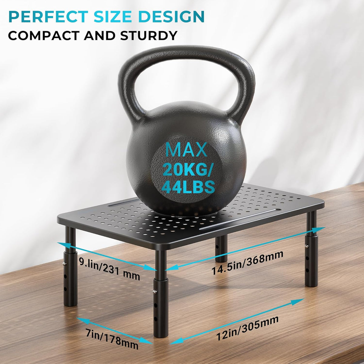 Monitor Stand Height Adjustable Metal Riser with Pen Holder, 2 Pack
