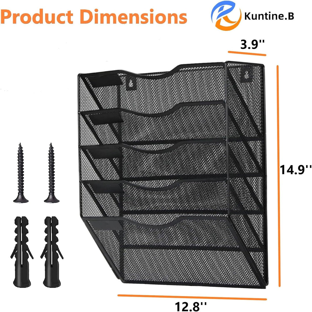 Wall File Organizer Office Hanging Magazine Holder Wall File