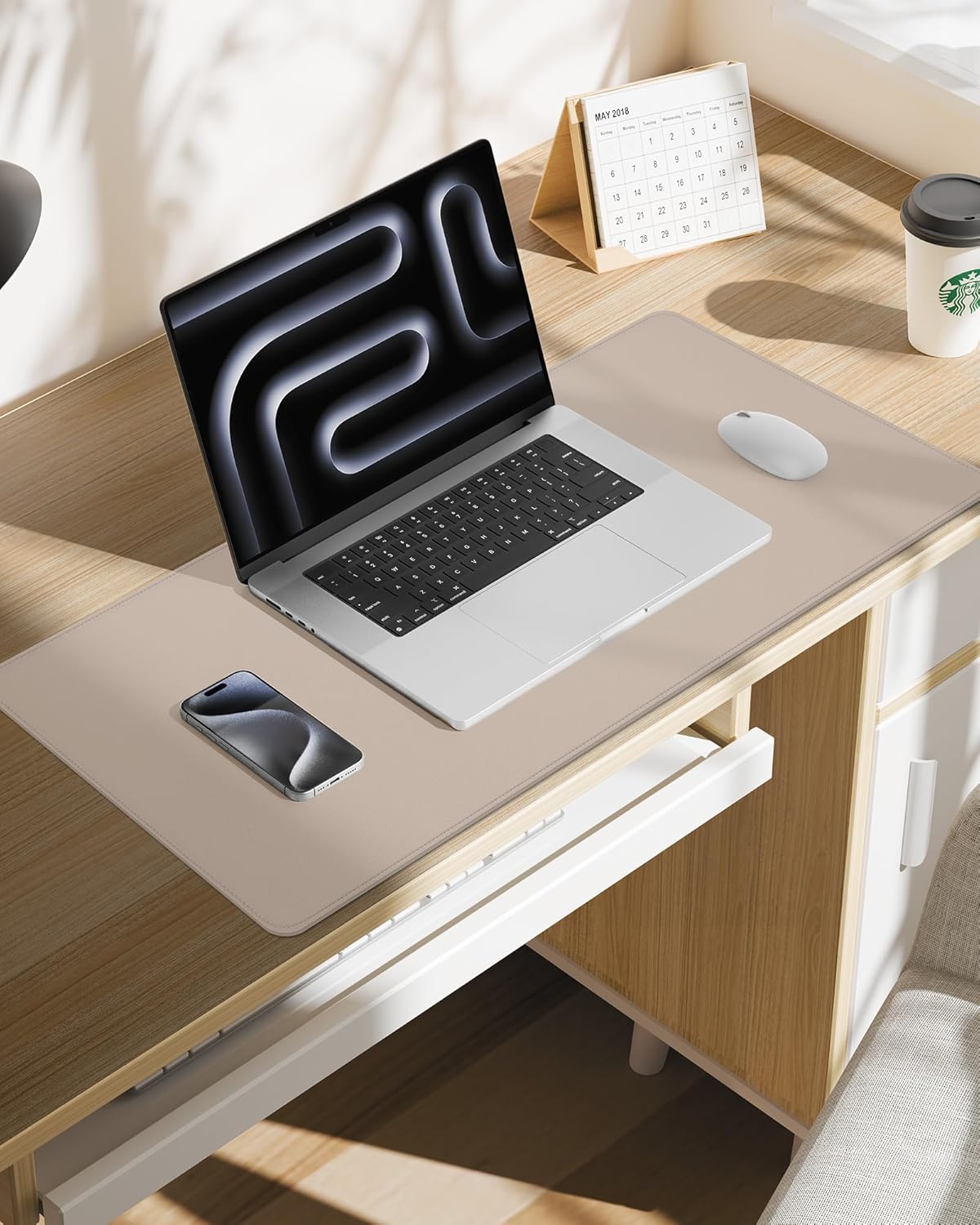 Leather Desk Pad Protector, 31.5 x 15.7