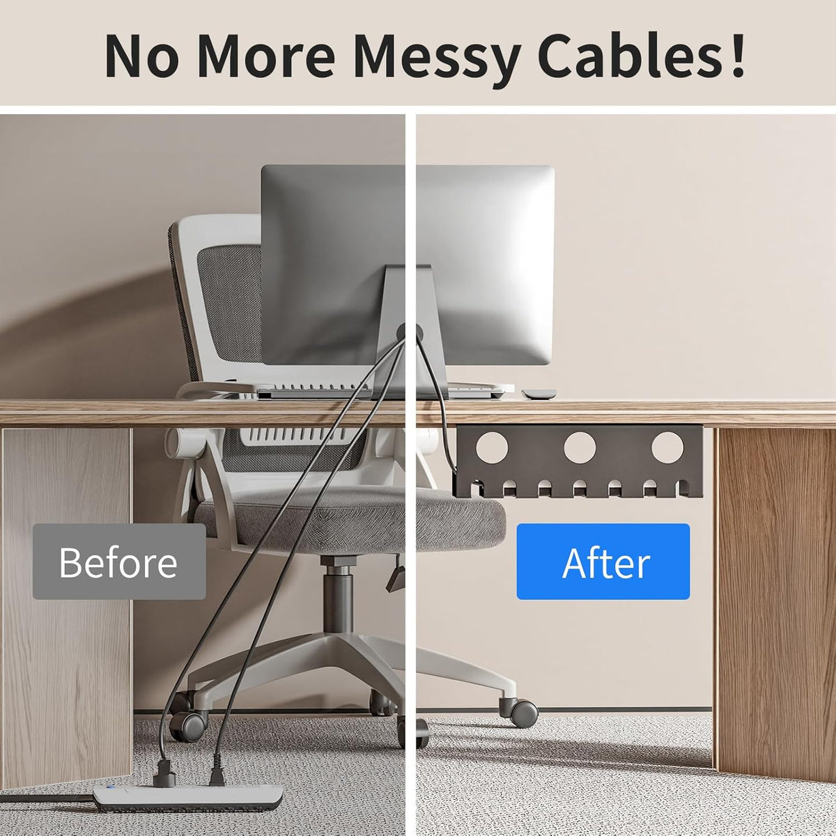 Metal Under Desk Cable Management Tray