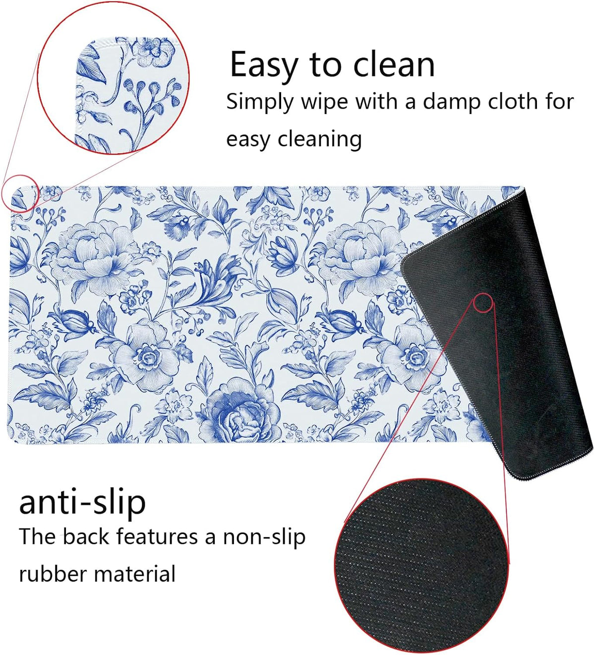 Blue Chinoiserie Mouse Pad