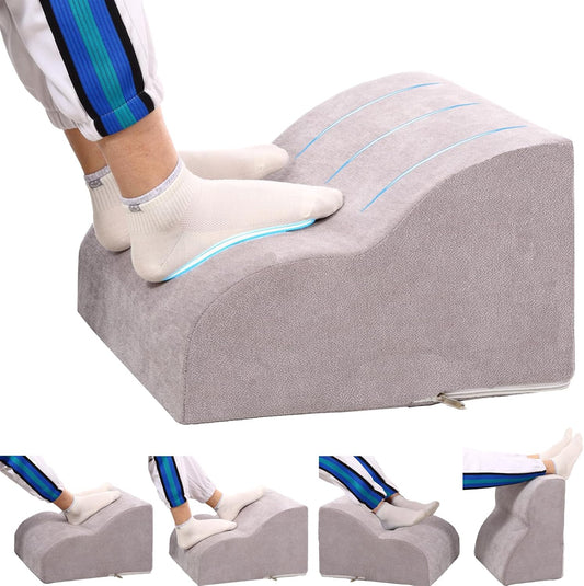 Foot Rest .Multifunctional 3-Tier Foot Stool, Grey