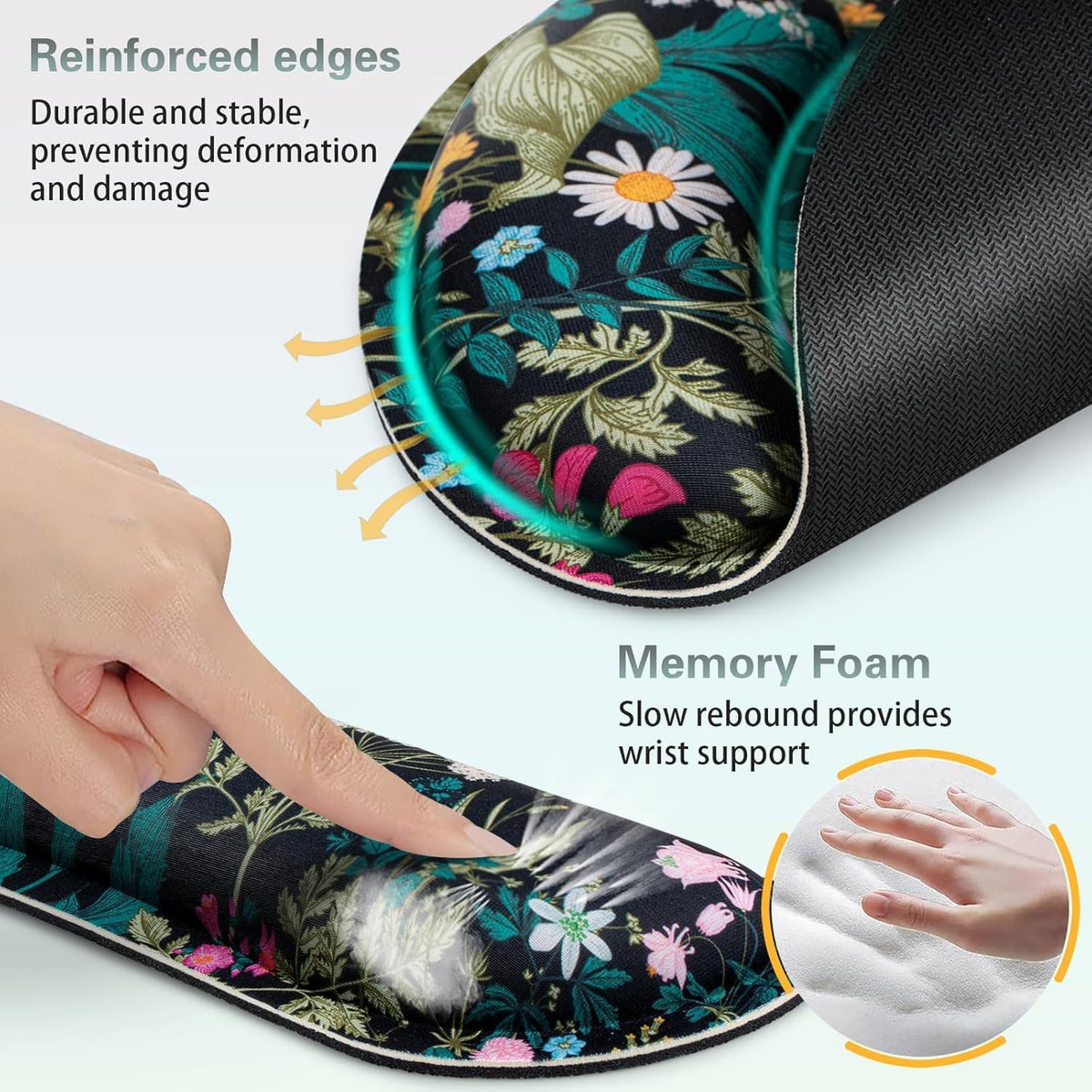 Mouse Pad with Wrist Rest Set