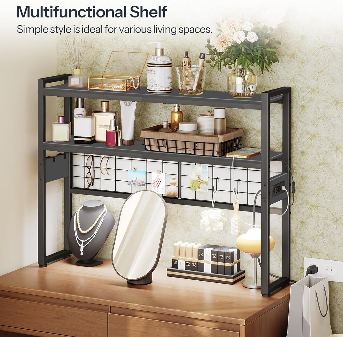 Desktop Bookcase, 2-Tier Office Desktop Organizer