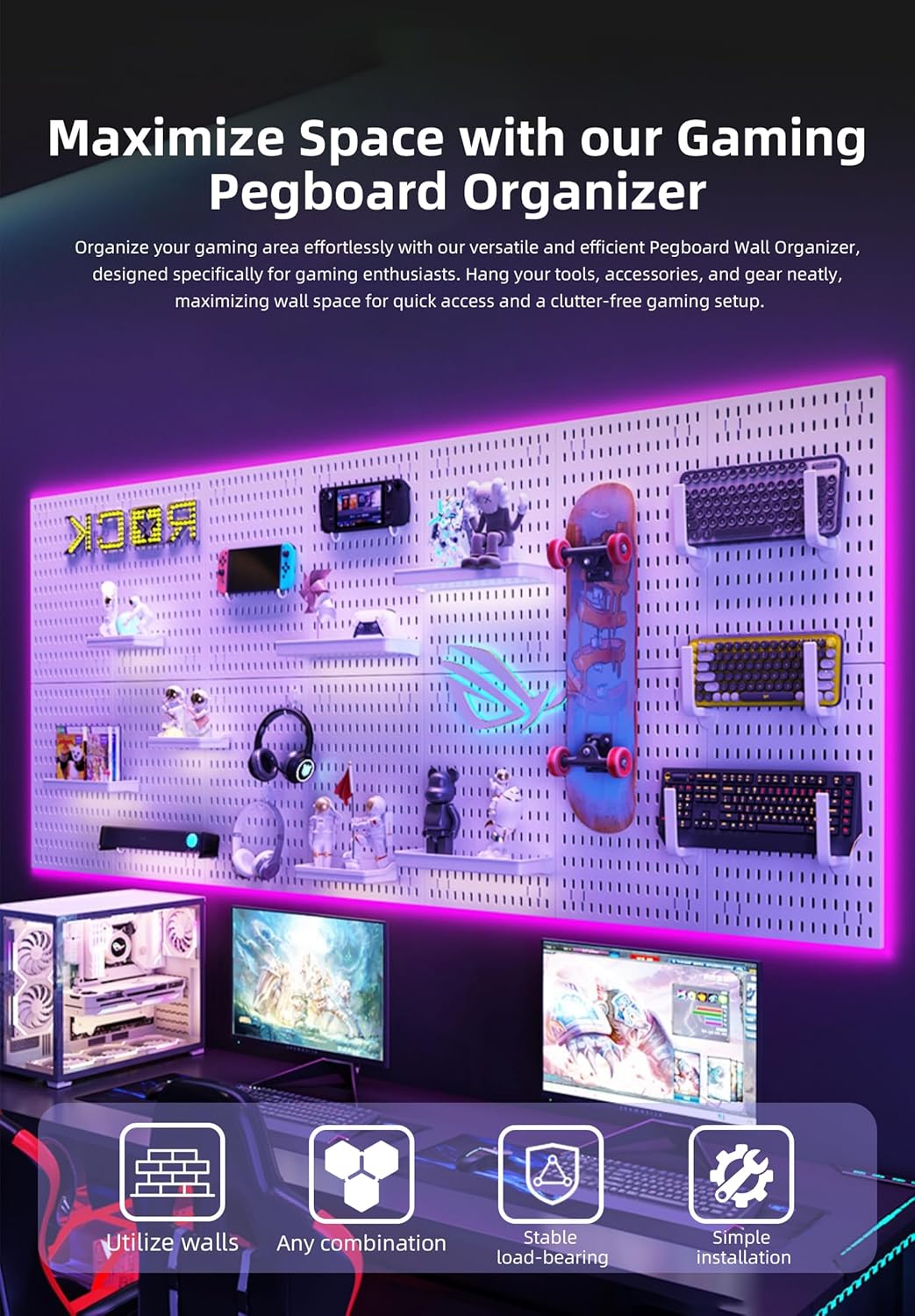 Wall Organizer Peg Board