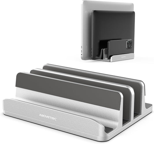 Vertical Laptop Stand, Silver, Aluminum