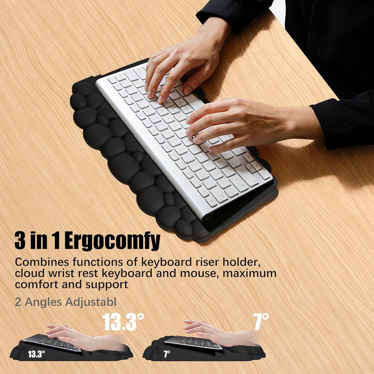 Ergonomic Wrist Rest, White