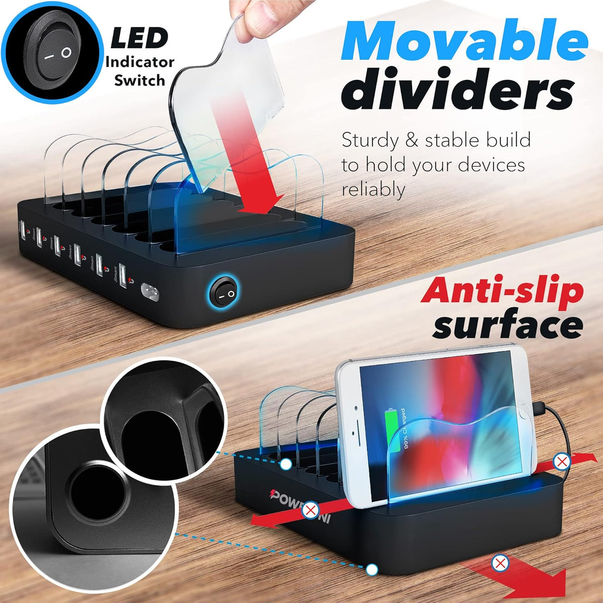 USB Charging Station, Black