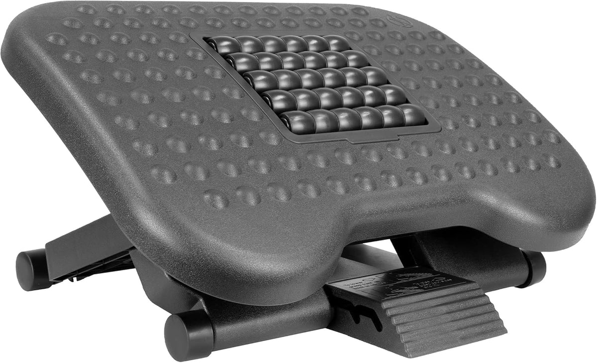 Ergonomic Under Desk Footrest with Massage Rollers