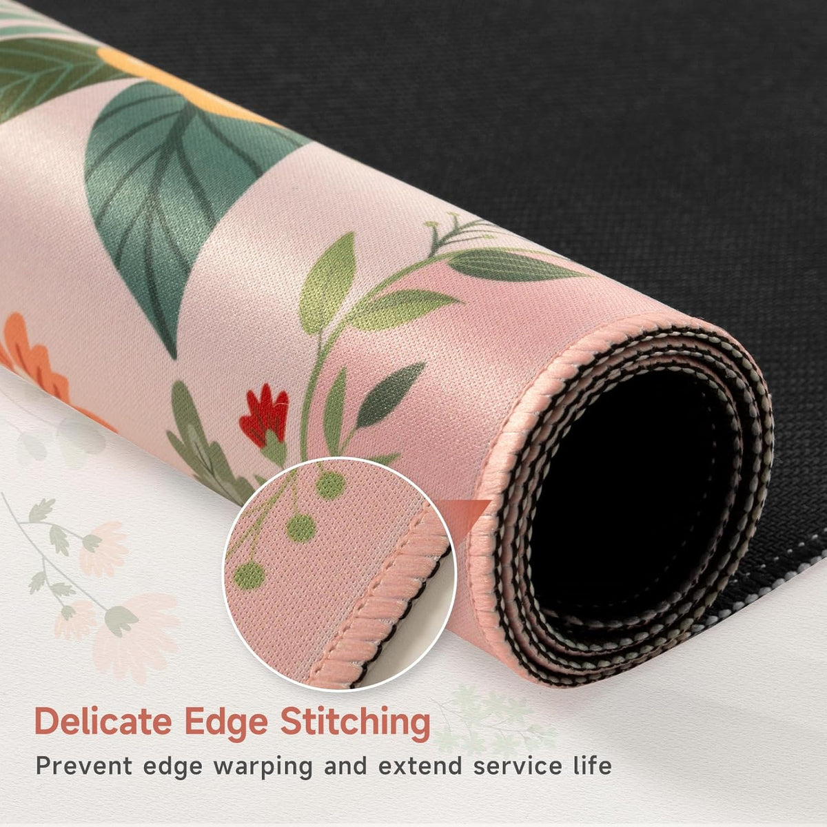 Large Pink Mouse Pad, Waterproof Cute Keyboard Mat