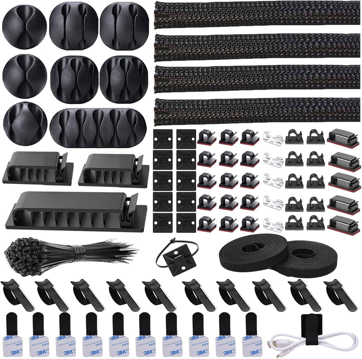 Cable Management Kit 4 Wire Organizer Sleeve
