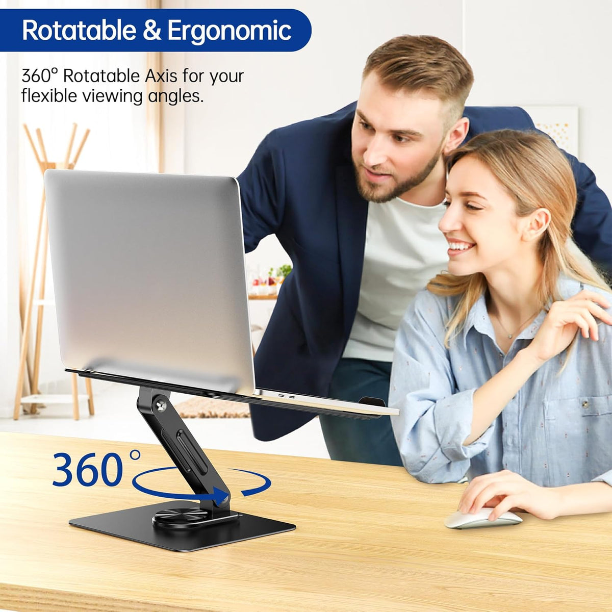 LS12 Laptop Stand with 360° Rotating Base