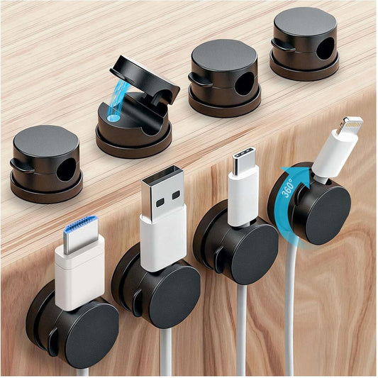 360° Rotatable Strong Magnetic Cable Clips Cord Holder