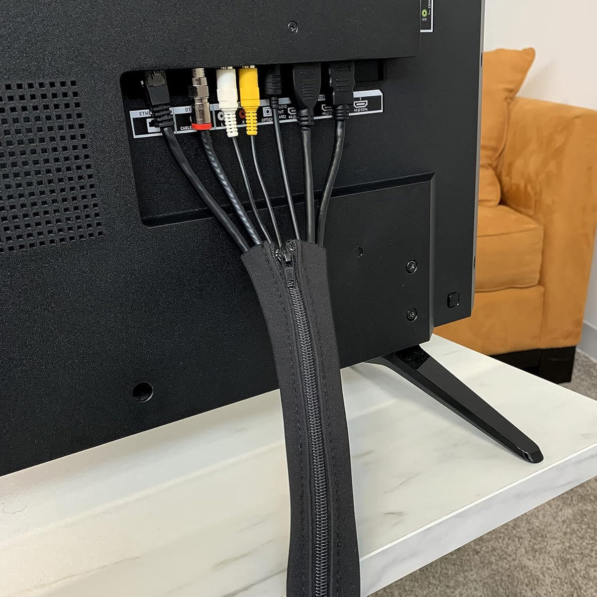 Zipper Cable Sleeve by Wrap-It Storage, 24 x 4
