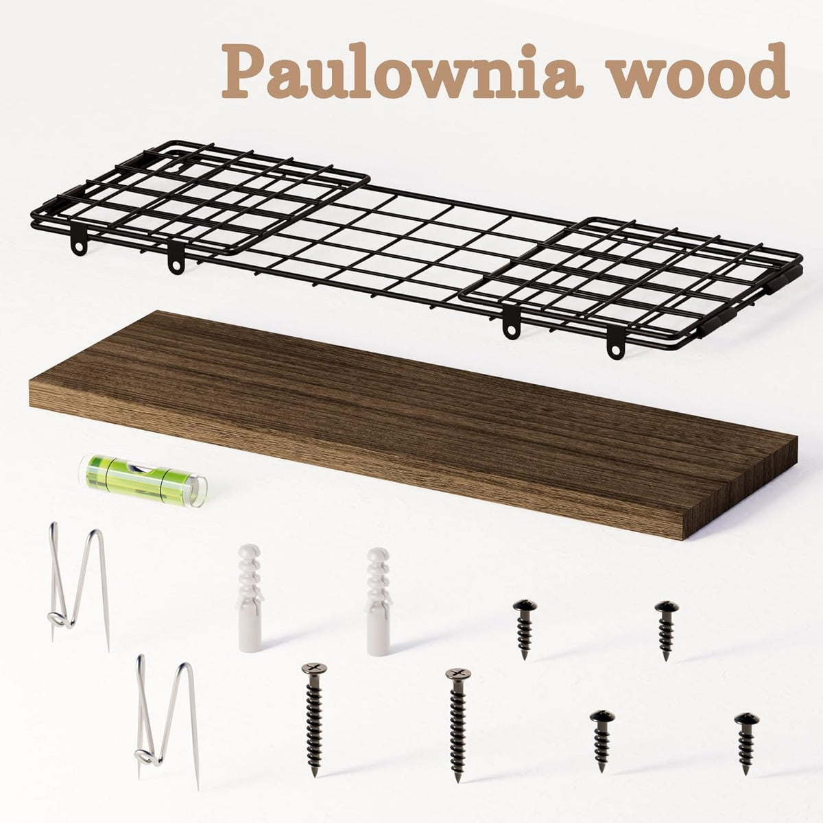 Floating Cubicle Shelf with Hooks