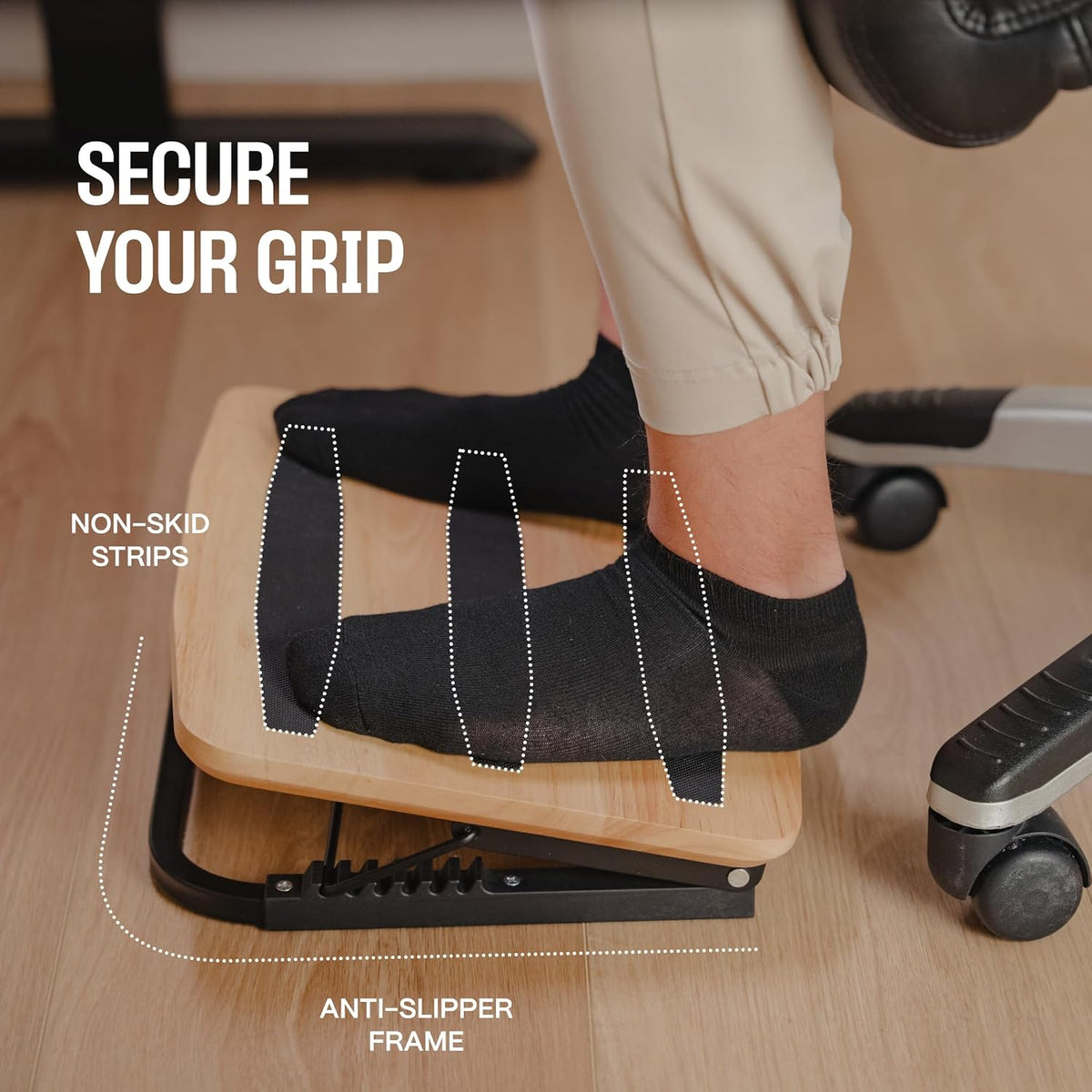 Adjustable Under Desk Foot Stool