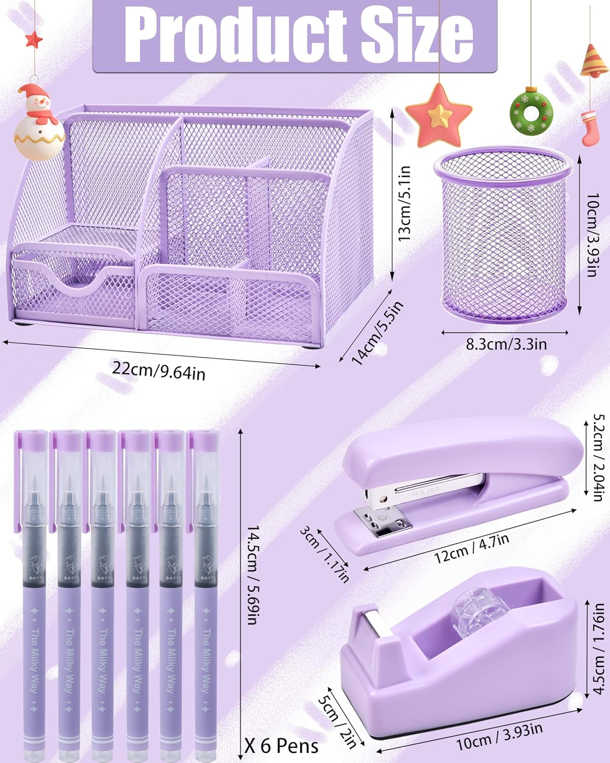 Purple Desk Accessories