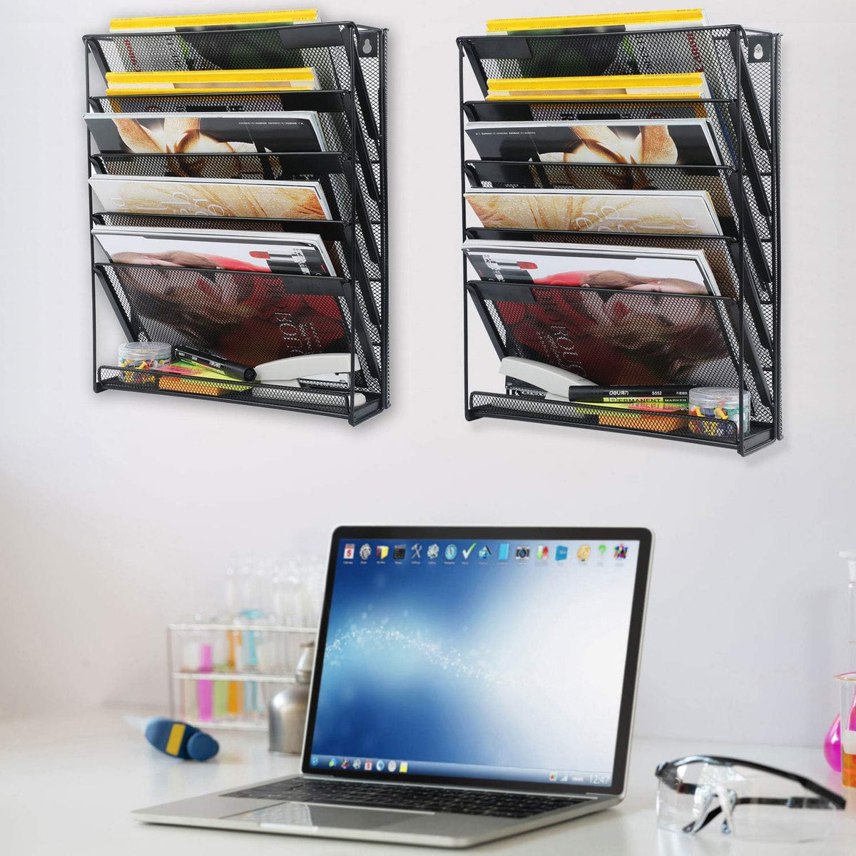 Wall File Organizer, 2 Pack