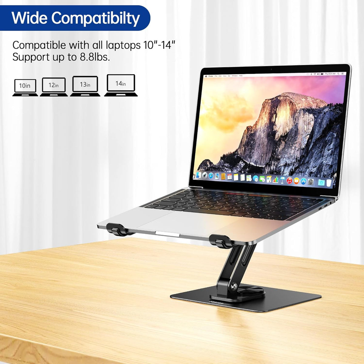 LS12 Laptop Stand with 360° Rotating Base
