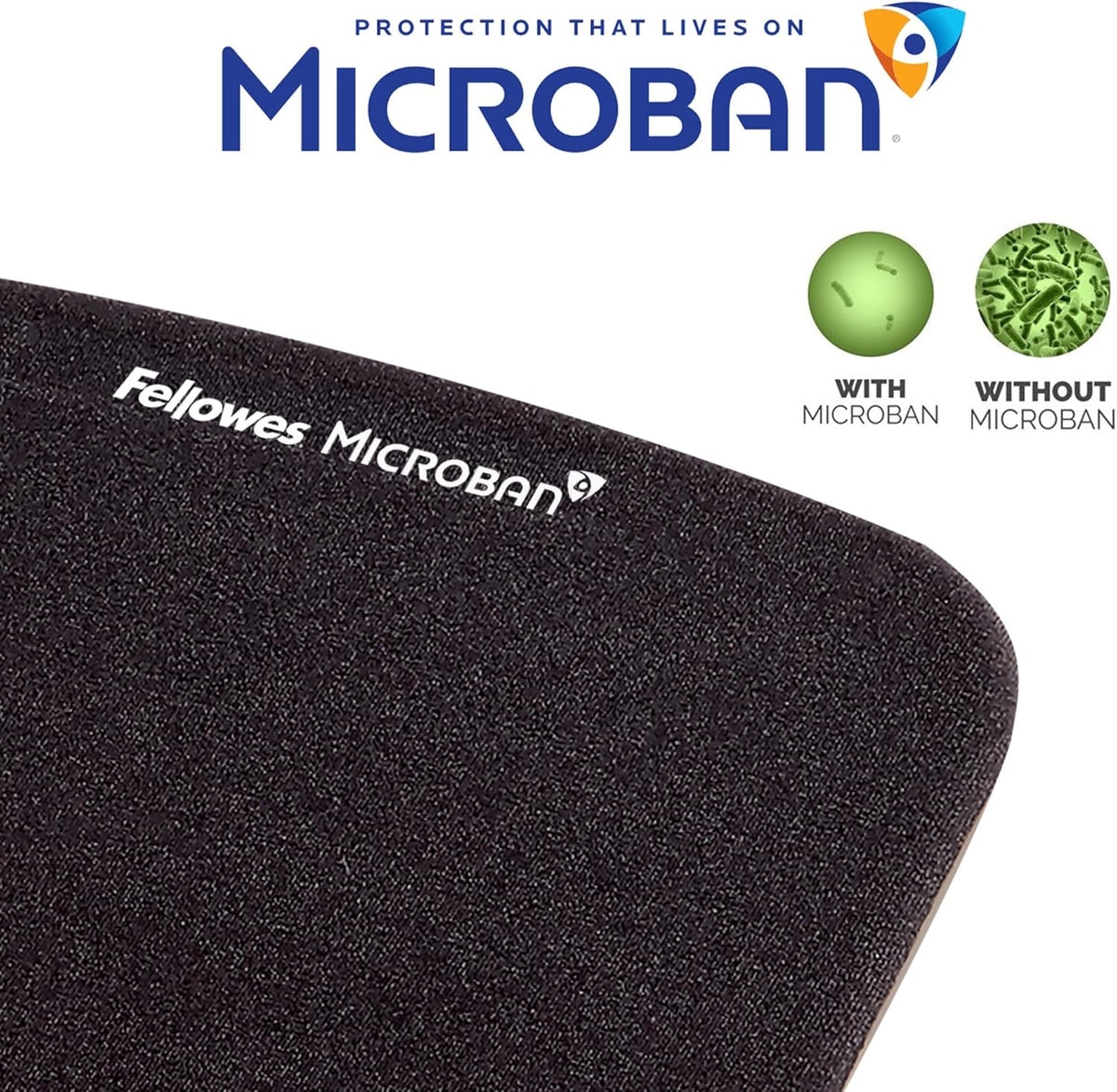 PlushTouch Foam Mouse Pad Wrist Support - Black (9252001)