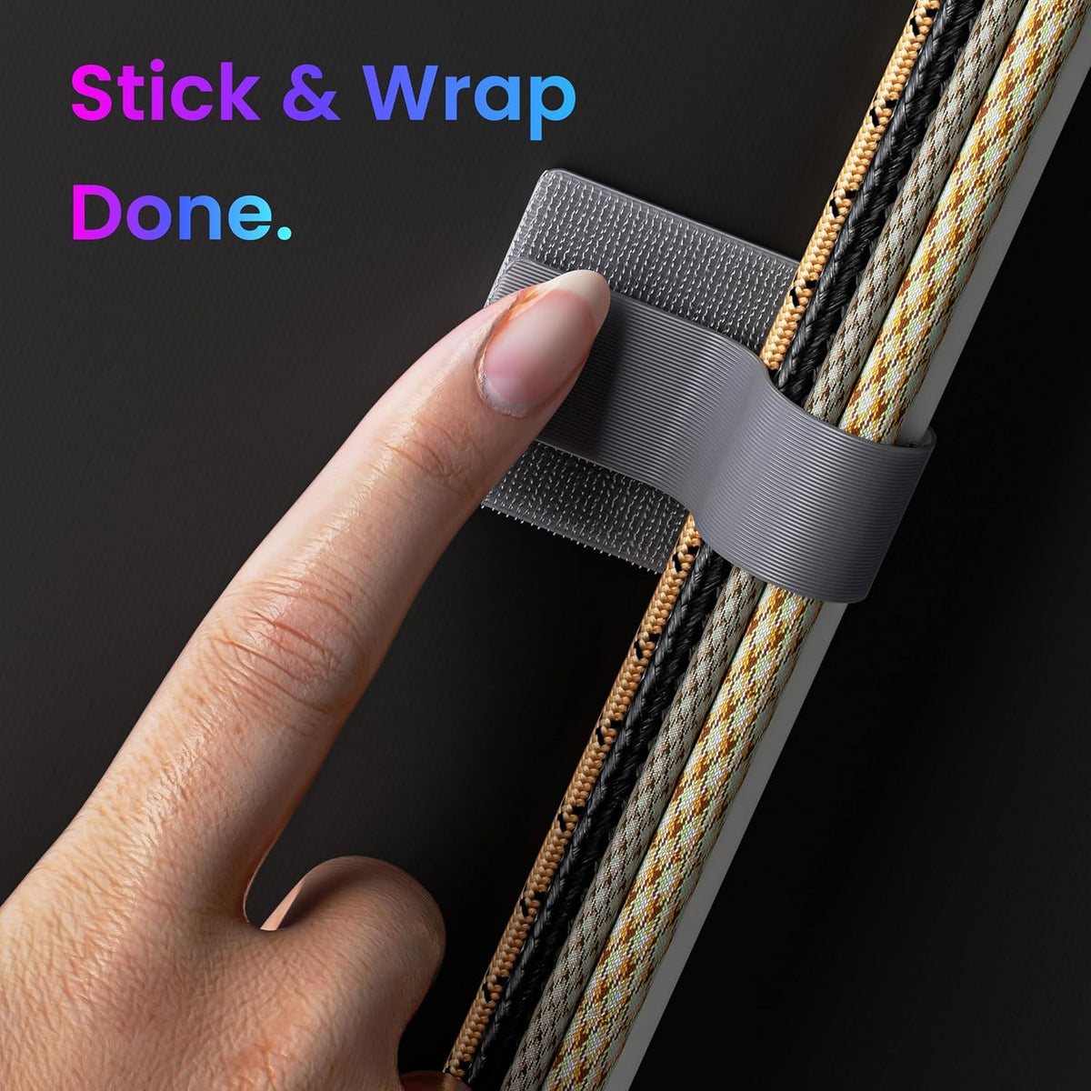 Hook and Loop Cable Ties, 40Pcs