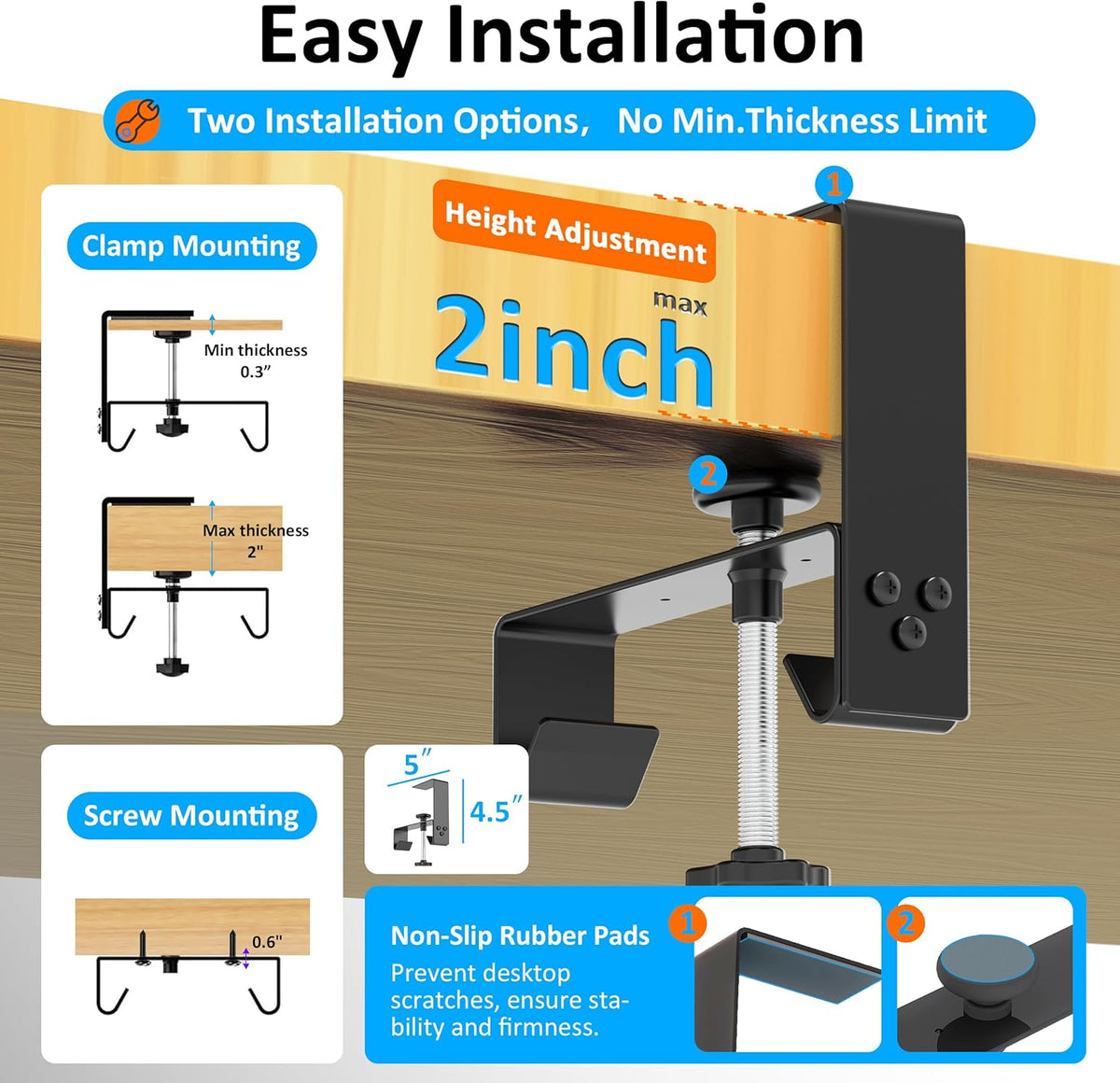 Under Desk Cable Management Tray, 35.8×5.6