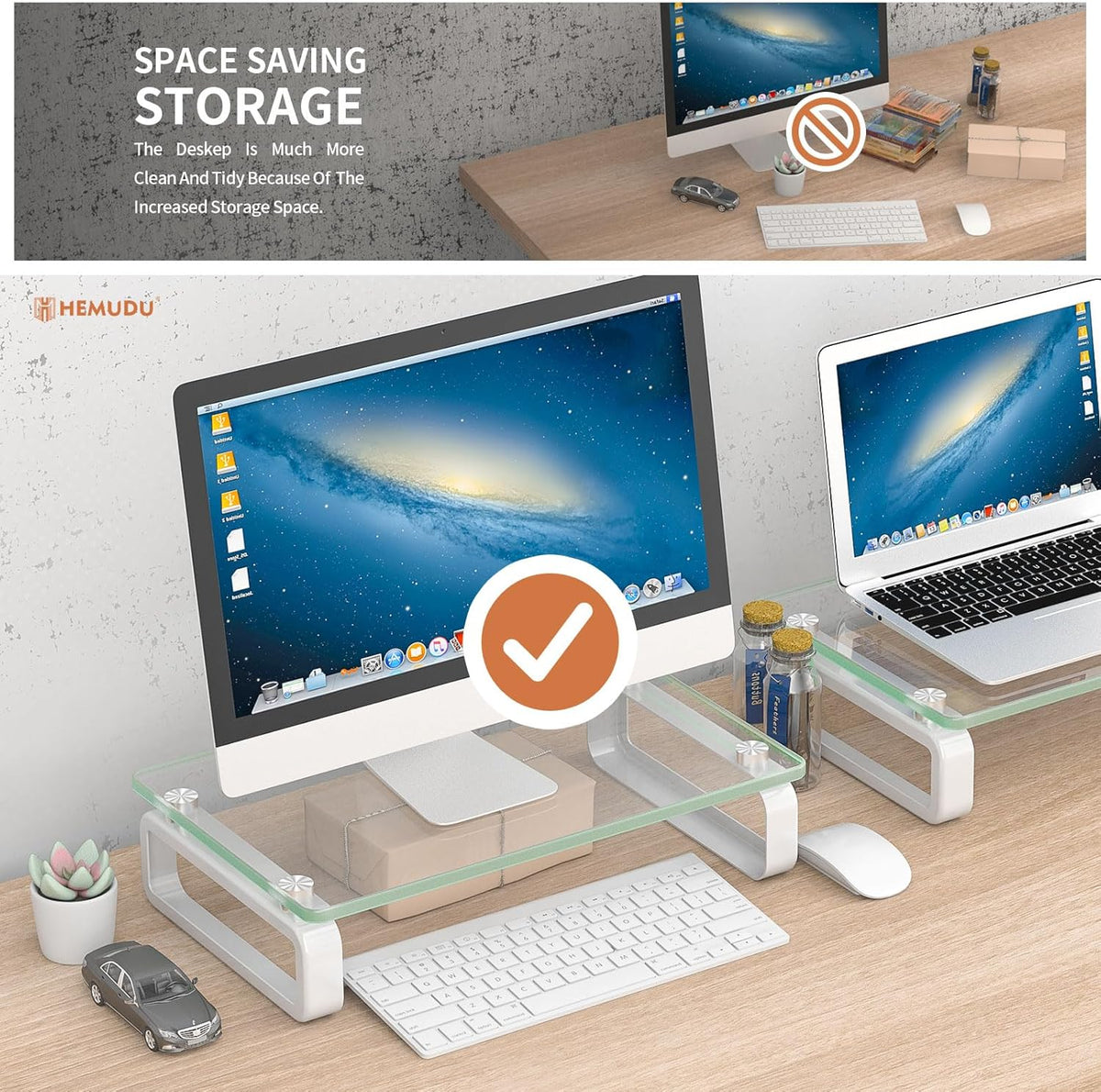 Computer Monitor Stand Riser Multi Media Desktop Stand