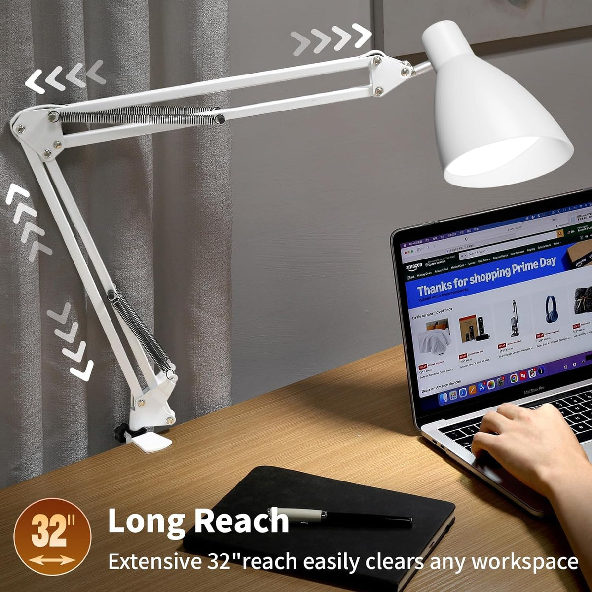 Led Desk Lamp, White