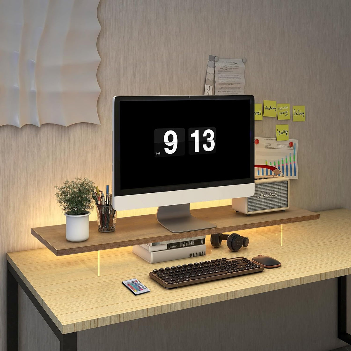 Monitor Stand Riser, Wood