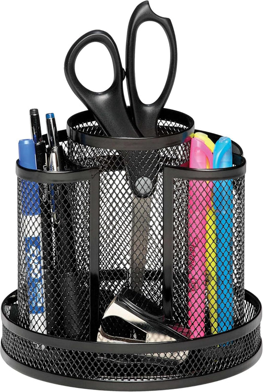 Desk Organizer, Rotating Office Supply Caddy