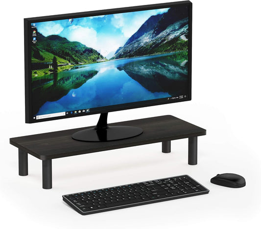 Turn-N-Tube Monitor Riser Stand, Espresso/Black