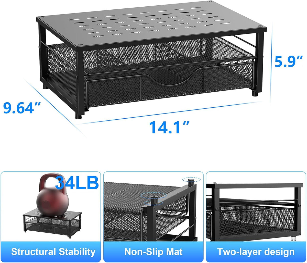 Computer Monitor Stand Riser, Black