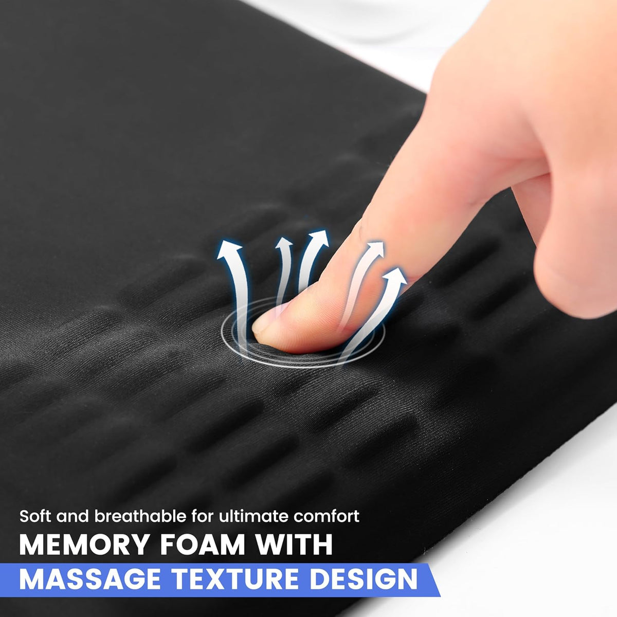 Mouse Pad with Wrist Rest, Black
