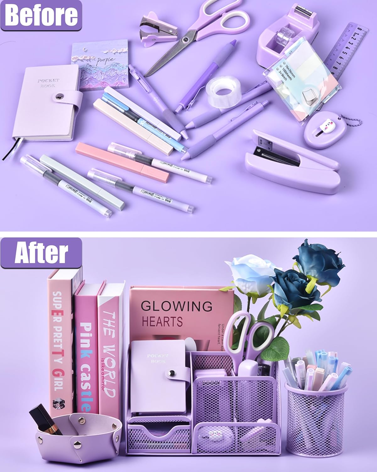 Purple Desk Accessories