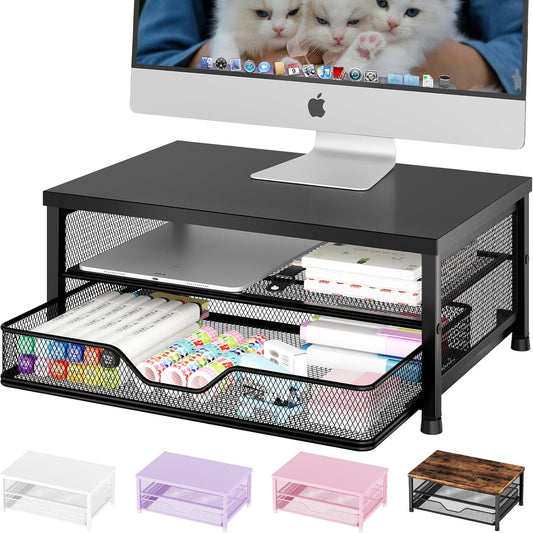 Computer Monitor Stand Riser, Black