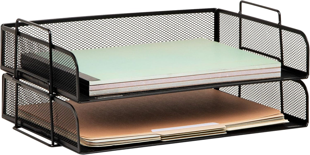 Stackable Paper Tray, Desktop Organizer, 2 Pcs