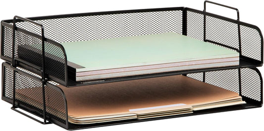 Stackable Paper Tray, Desktop Organizer, 2 Pcs