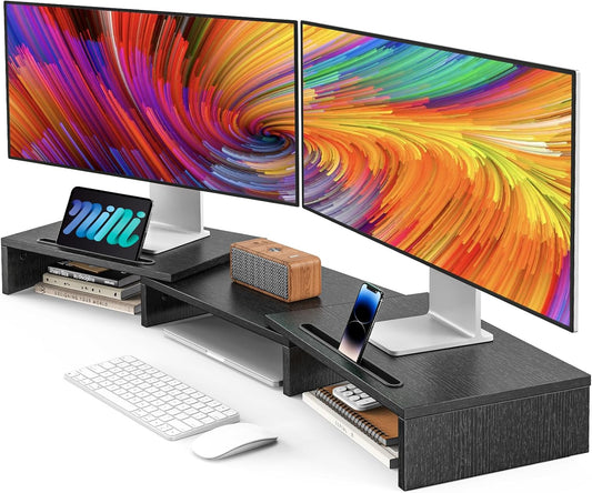 Dual Monitor Stand Riser for 2 Monitors, 2 Slot