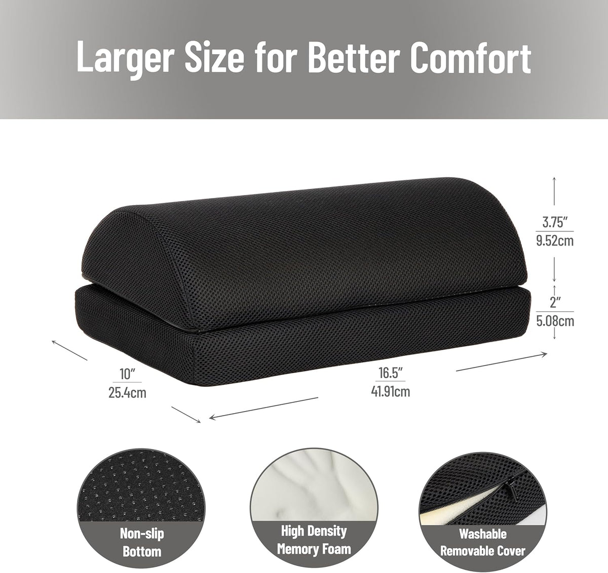 Air-Cloud Memory Foam Under Desk Footrest