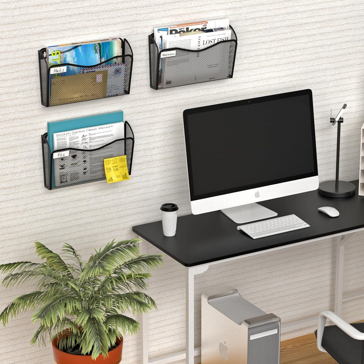 Wall File Organizer, Mesh Hanging File Organizer