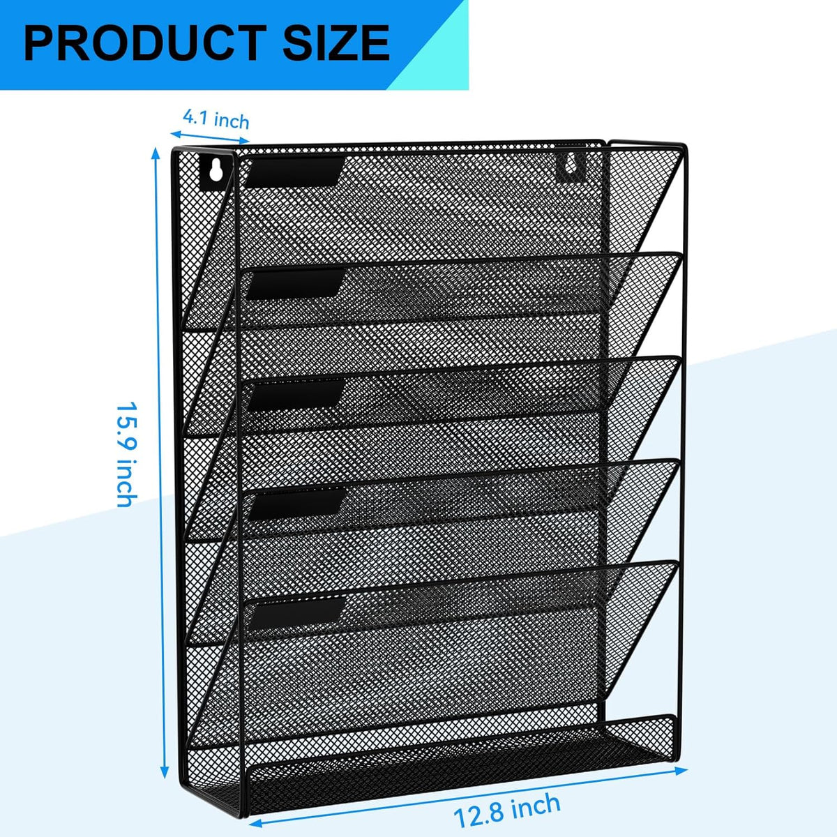 Wall File Organizer Holder Mesh Hanging Paper Document Holder