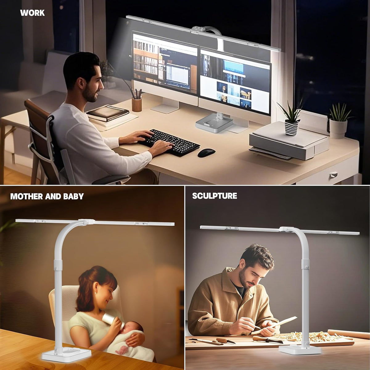 LED Desk Lamp, White