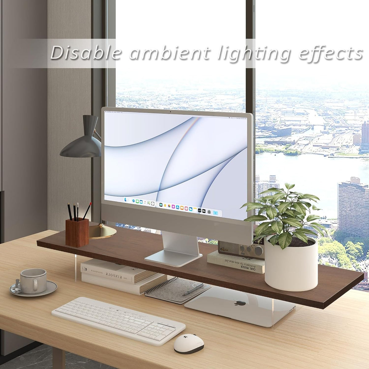 Monitor Stand Riser, Wood