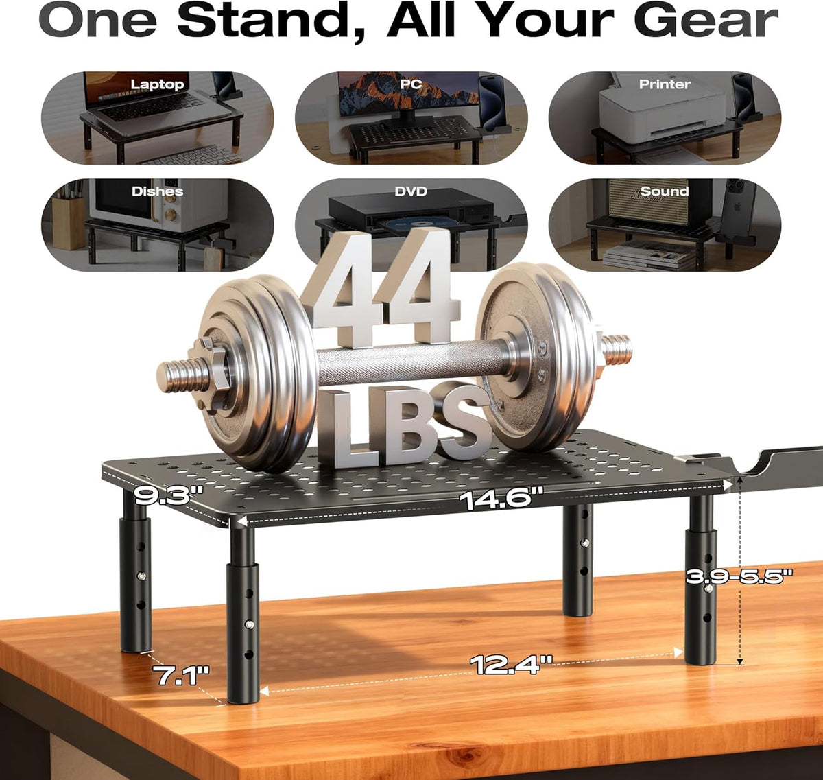 Computer Monitor Stand Riser, 2 Pack