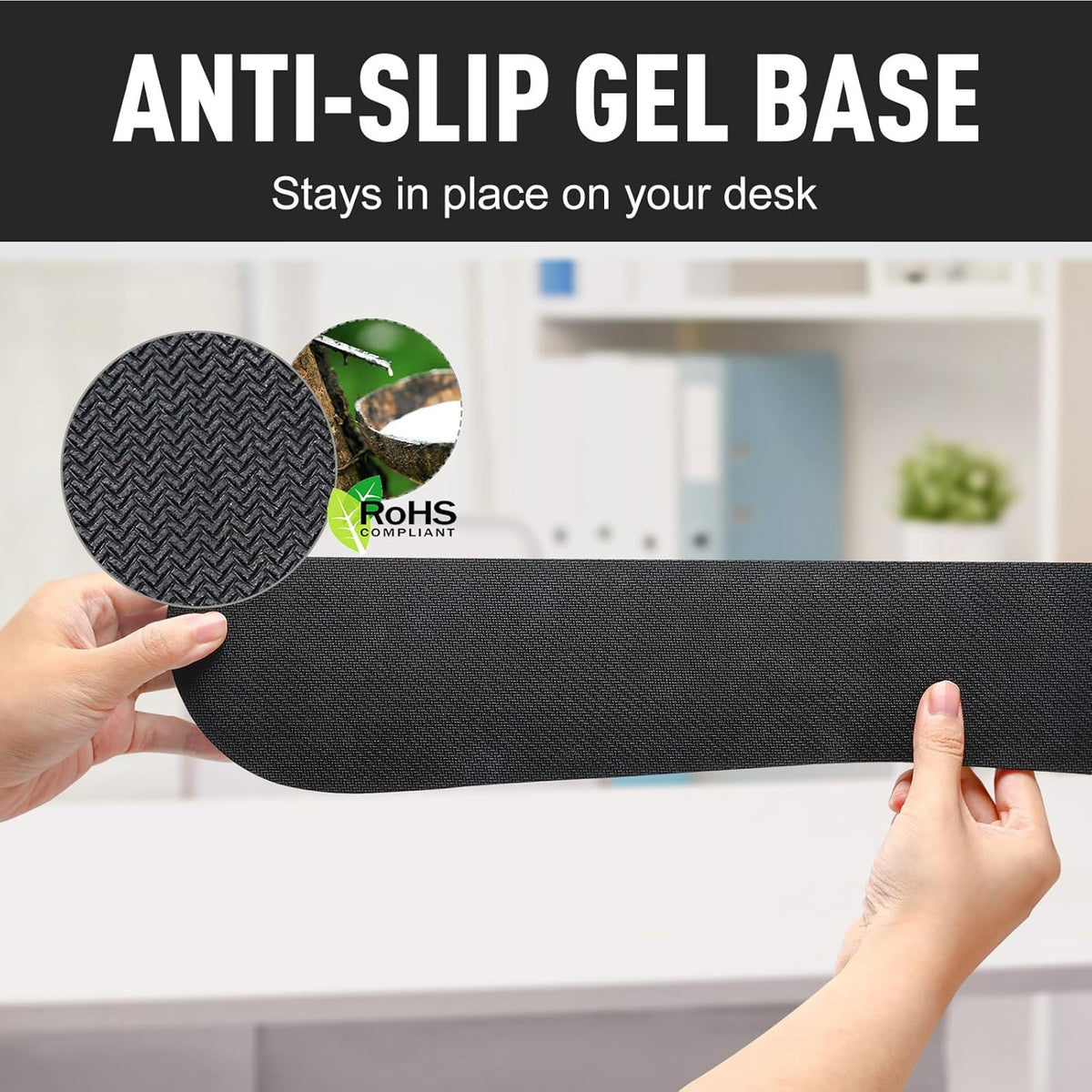 Upgrade Enlarge Silky and Superfine Fabric Gel Memory Foam Keyboard