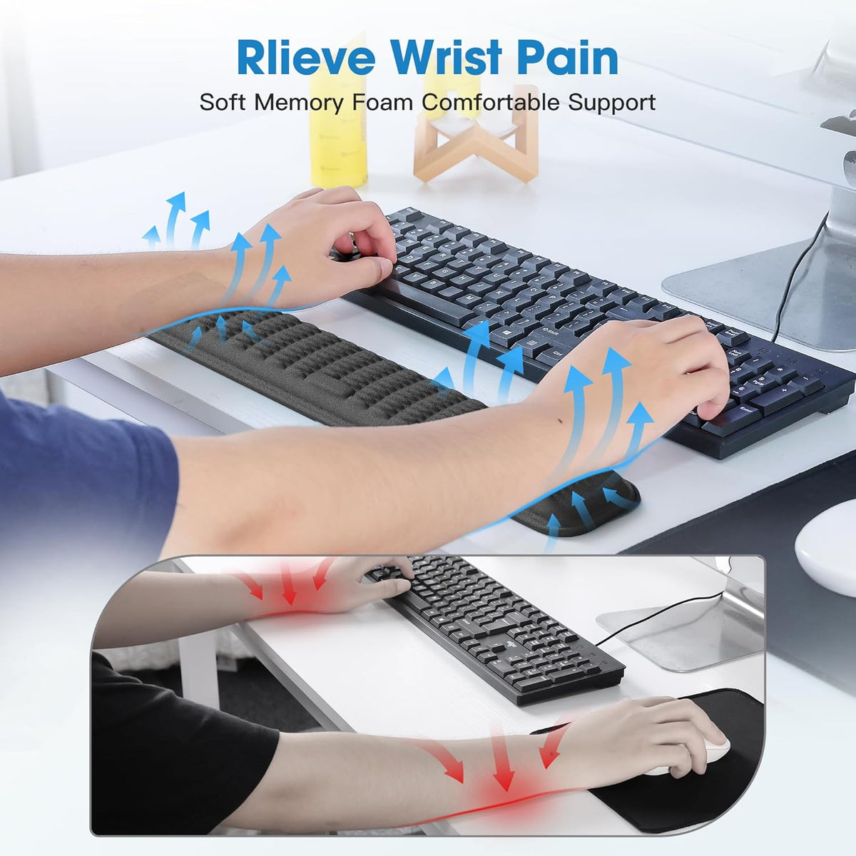 Keyboard Wrist Rest, Soft Memory Foam Wrist Support