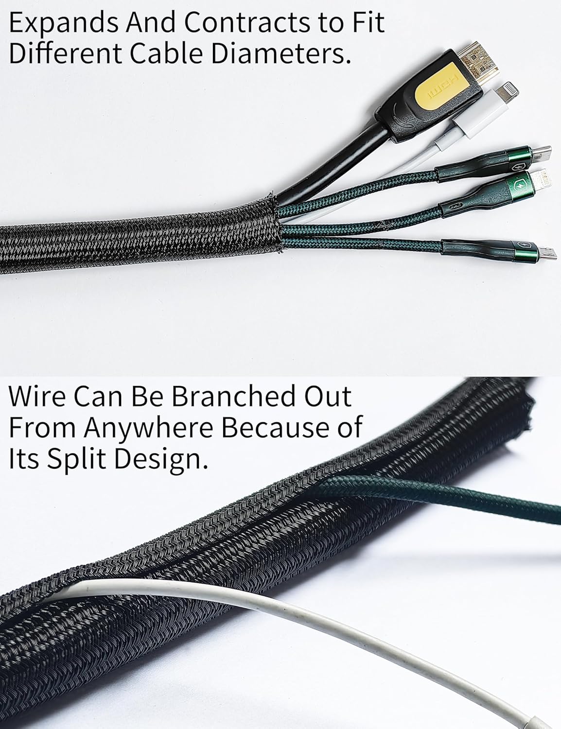 Cable Management Split Wire Loom Sleeve