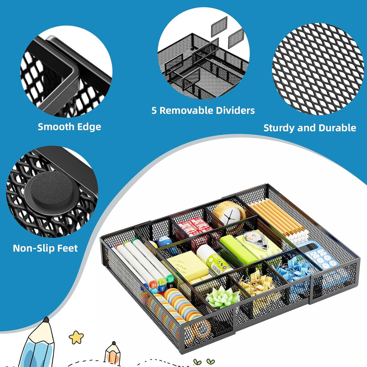 Expandable Desk Drawer Organizer