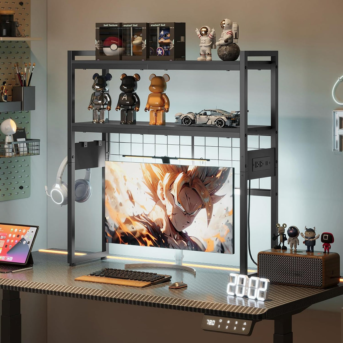 Desktop Bookcase, 2-Tier Office Desktop Organizer
